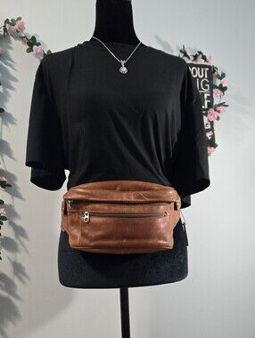 Vintage 1997 Coach British Tan Leather Belt Bag Fanny Pack 2206 USA Made